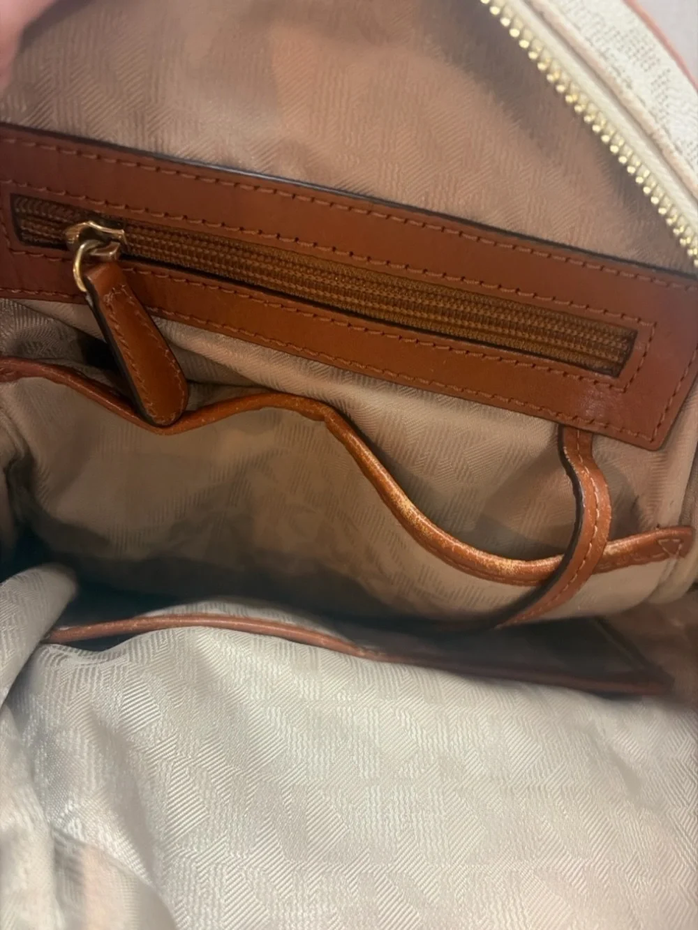 Michael Kors Studded Mini BackpackSignature Vanilla Gold Studs Small Backpack